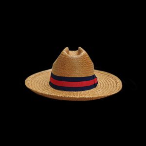Cross-border hot-selling webbing decorated straw hat western denim wind straw hat spring and summer sunshade fashion straw hat – Image 3