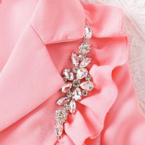 cross-border new European and American spring and autumn girls' pendant blazer camisole vest pleated skirt three-piece set – Image 6