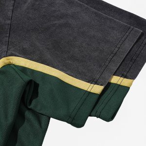 Spring and Summer New European and American Trendy Brand Retro Washed Splicing Fake – Image 4