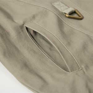 Mountain outdoor canvas cargo jacket men's spring and autumn sports multi-pocket design stitching contrast lapel jacket – Image 8