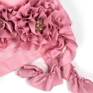 Spring new European and American flowers tassel design worn outside herringbone corset slim with coaster camisole french inside – Image 6