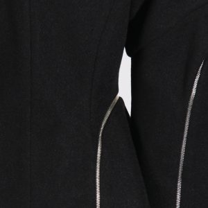 2025 autumn new personality trend style zipper splicing deconstructed design sense irregular high-end sense suit woman – Image 7
