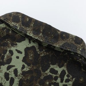 New American Retro Ruffian Leopard Print Shirt Workwear Long Sleeve Shirt Jacket for Men – Image 5