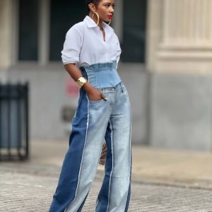 YLN9207 cross-border independent station Amazon 2025 new women's washed high-waisted trendy loose jeans Europe and the United States – Image 3