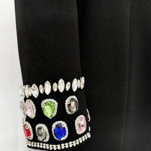 new star fashion temperament heavy industry gemstone set diamond long sleeve long dress dress long skirt – Image 6