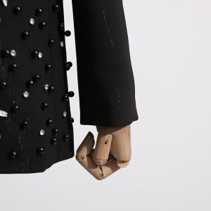 Fashion design blazer women's 2025 autumn new elegant feng shui rhinestone splicing high-end long-sleeved suit – Image 7