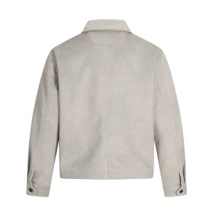 American retro niche deconstruction high-end straight shoulder jacket windproof design men's short and wide fit jacket – Image 3