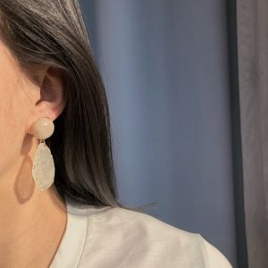 Korean simple retro splicing acetate geometric stud earrings personality temperament fashion earrings creative versatile earrings A14 – Image 3
