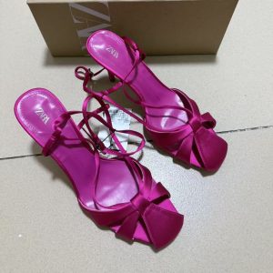 ZA Spain 2025 summer new women's shoes hollow gentle toe wrap women's outer wear round toe gold strap sandals for women – Image 4