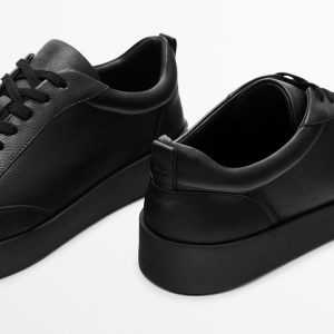 Casual Men's Shoes, Flat Shoes, Black Top Cowhide, Nappa, Soft Leather Sneakers, 12809150800 – Image 3