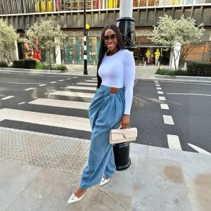 cross-border independent station 2025 new women's trendy street drape wide-leg jeans – Image 3