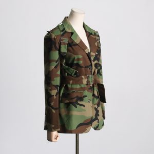 Fall  new street hipster camouflage printed blazer women's waist slimming long-sleeved suit top – Image 3