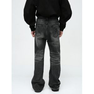 MTLCLOTHES MEN's WEAR| AUTUMN NEW AMERICAN RETRO WASH DISTRESSED RIPPED DESIGN JEANS TIDE – Image 3