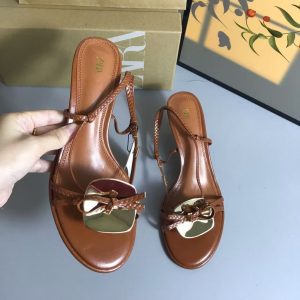 ZA Spain Fall 2024 New Women's Shoes French Round Toe Thin Strap High Heels Metal Round Back Trip Strap Stiletto Sandals – Image 4