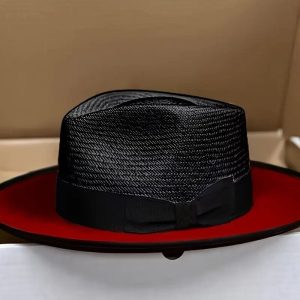 Cross border men's and women's pure wool felt hats, straw hats, patchwork hats, sun beach hats, fashion jazz hats – Image 3