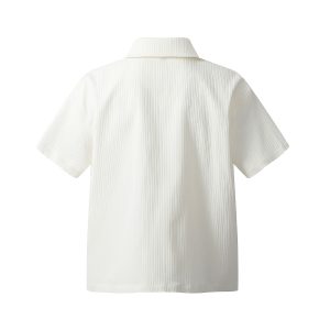 New American Retro INS Trendy Cargo Shirt Short Sleeve Zipper Shirt – Image 4