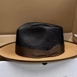 Cross border men's and women's pure wool felt hats, straw hats, patchwork hats, sun beach hats, fashion jazz hats – Image 7