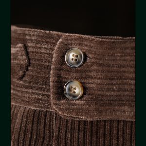 Corduroy trousers, men's straight Parisian buckle, Naples slim non-iron, autumn and winter business – Image 5