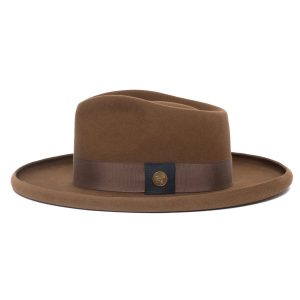 folded wool hat Solid webbing decorated sheep felt hat Fashionable pure wool top hat – Image 5