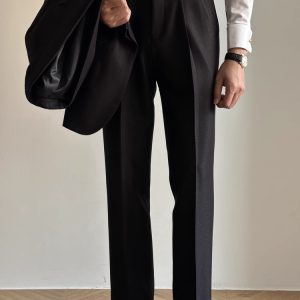 Italian casual trousers men's autumn new Korean version of straight pants Korean version of non-iron slim business – Image 6