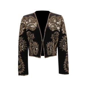 Autumn New Temperament Fashion Jacket Women's Design Nail Bead Retro Style High-end Sense Short Jacket Women's Clothing – Image 4