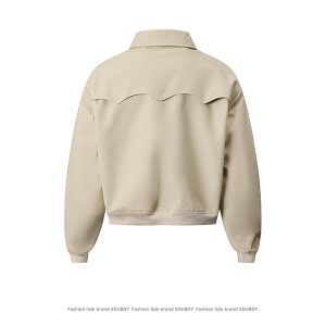 Men's American cleanfit short jacket for men and women, autumn and winter couples, vintage loose lapel casual coat – Image 3