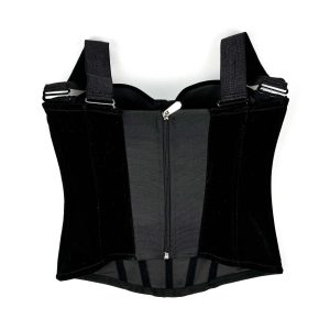 Cross-border source: black velvet zipper, high-end sense with tight shapewear inside, and fishbone corset and suspenders on the outside – Image 5