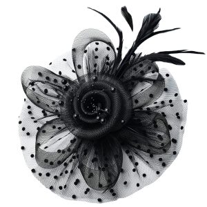 European and American bridal hair accessories, mesh top hats, feather headdresses, horse racing festival flowers, Amazon accessories, headbands – Image 3