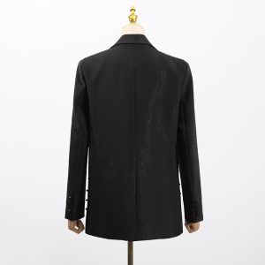 Fashion design blazer women's 2025 autumn new elegant feng shui rhinestone splicing high-end long-sleeved suit – Image 4