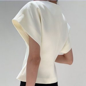French asymmetrical one-button dropped-shoulder vest women's summer new niche design sense suit foreign V-neck top – Image 3