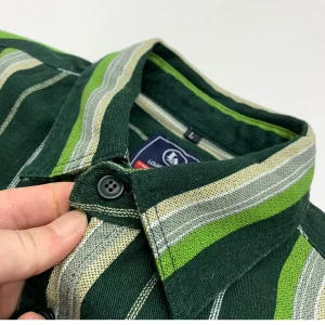 Vintage vintage striped short sleeve shirt men's Japanese summer cotton loose vintage Ami short shirt – Image 6