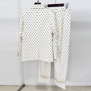 European and American stars, new bow decoration, polka dot suit jacket, trouser set, two-piece set – Image 4