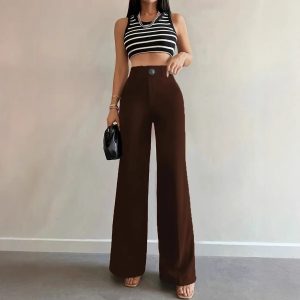 European and American cross-border women's , elegant trousers, trousers, straight-leg pants, fashionable wide-leg pants – Image 4