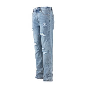 European and American high street thickened washed ripped jeans cargo jeans – Image 3