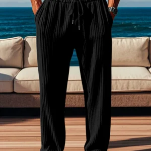 2025 New Spring and Autumn Men's Vertical Stripe Casual Sports Fashion Slim Pants Men's trousers – Image 4