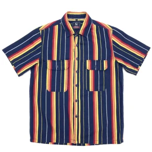 Vintage vintage striped short sleeve shirt men's Japanese summer cotton loose vintage Ami short shirt – Image 4