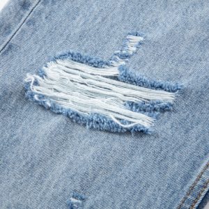 European and American high street thickened washed ripped jeans cargo jeans – Image 7