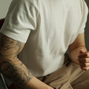 Summer new short-sleeved knitwear men's solid color ice silk slim round neck business tide T-shirt foreign trade cross-border wholesale – Image 3