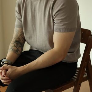 Summer new short-sleeved knitwear men's solid color ice silk slim round neck business tide T-shirt foreign trade cross-border wholesale – Image 6
