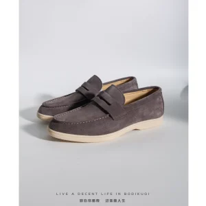 Bodi Cool Men's Shoes 25 Spring and Summer New Soft and Breathable Cowhide Handmade Retro Casual Pedals – Image 3