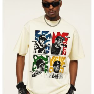 2025 Cross-border Summer N.W.A American Retro Street Short Sleeve Cotton Men's T-Shirt Loose Short Sleeve Men's Base Top – Image 5