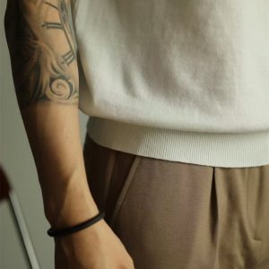 Summer new short-sleeved knitwear men's solid color ice silk slim round neck business tide T-shirt foreign trade cross-border wholesale – Image 5