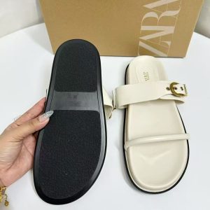ZA cross-border foreign trade plus size 2025 summer new flat sandals versatile one-line beach shoes platform casual slippers – Image 3