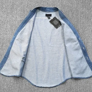 style enzyme washed distressed robe spring and summer men's fashion casual loose denim jacket jacket – Image 7
