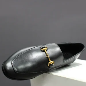 Step on the heel retro slippers Loafers Peas shoes Casual leather men's shoes British business small leather shoes men's lazy shoes – Image 3
