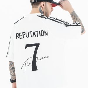 Lanhai men's 2025 spring and summer new products trendy brand niche high-end sports tops street graffiti short sleeve T-shirt men – Image 5