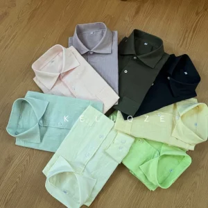 Italian Old Money Retro Linen Long Sleeve Shirt Men's Advanced 32 Pure Linen Refreshing Casual Solid Color Shirt – Image 5