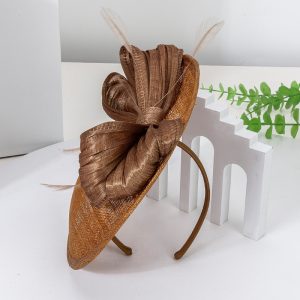 Cross-border 2025 new European and American summer linen gauze hats women's literary retro headdresses banquet party hair accessories wholesale – Image 4