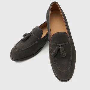 GU FASHION British Outdoor Slip-on Derby Shoes High-end Handmade Loafers Men's Italian Suede Shoes – Image 3