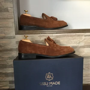 Summer suede cowhide men's loafers casual fringed men's shoes casual leather shoes beanie shoes vintage gaze – Image 7